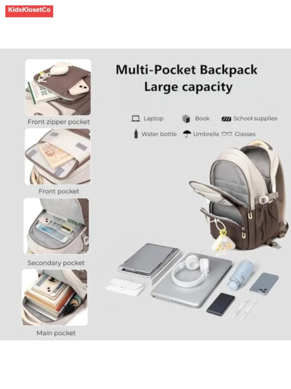 Rolling Backpack with 6 Wheels, Kids Wheeled Book Bag for School Travel, Nylon